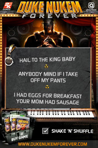 Duke Nukem Forever - Duke Nukem Forever iPhone Soundboard